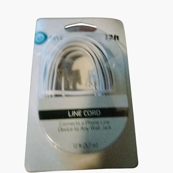 Onn 12 Ft Landline Telephone Line Cord White ONB16TE011 - Picture 2 of 4